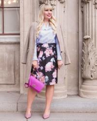 A Classic Coat & A Pop of Pink