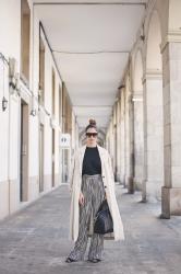 palazzo pants & trench