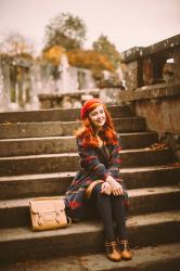 Autumn Adventures in a Cozy Plaid Coat