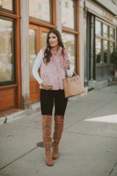 Pink Faux Fur Vest