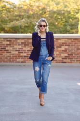 How To Dress Up Denim Overalls