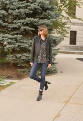 What I Wore | Leopard + Leather