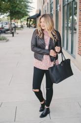 Leather Jacket Sweater Outfit