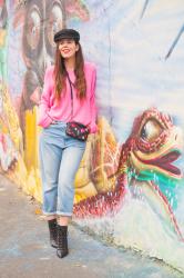 Mom Jeans e dettagli rosa bubblegum (e non solo!): vi presento il mio outfit da giorno