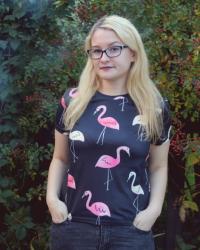 Shein - flamingowy t-shirt :-)