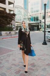 BLACK FLORAL DRESS + #WIWT LINK UP!