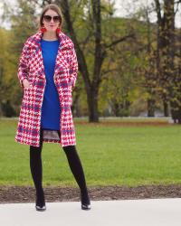 fashion trend: ako nosiť vzor "kohútia stopa" // red houndstooth coat