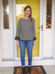 Friday Night Outfit: Stripes! 