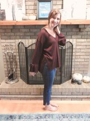 Cozy Fall Sweater and Loft Jeans (Non-Maternity)