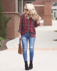 Ruffle Plaid + Hidden Crown Hair Extensions