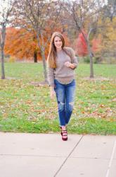 Embroidered Jeans + Hello Monday Linkup