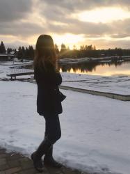 Vintage Jacket, Hunter Boots & My First Snow of the Year