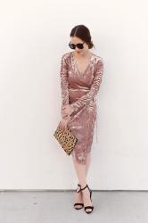 A Pink Velvet Dress For Fall