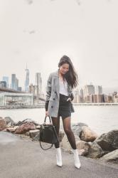 Fall Trend :: Plaid blazer & White boots