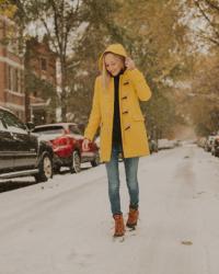 Yellow Toggle Coat