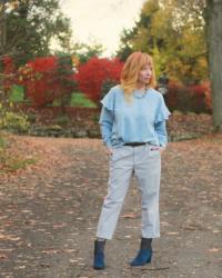 Ruffle Sleeve Sweatshirt & Blue Suede Boots: You Might Be A Fashion Blogger If…