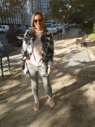 Faux fur coat