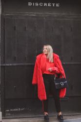 Red Faux Fur