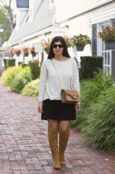 Over the Knee Boots with a Skirt