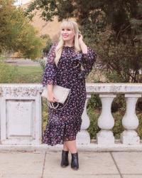 Dark Floral Dress & Giveaway