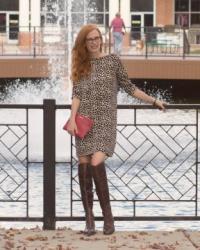 Joan Vass-Leopard Print Shift Dress