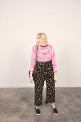 colorful fall capsule | three ways to wear floral trousers