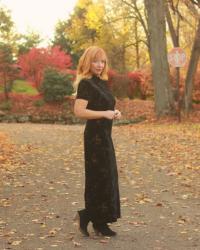 Black Velvet Maxi Dress & Ankle Boots: Perfection Is Overrated