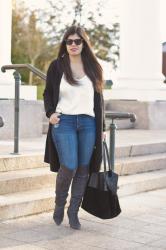 Over the Knee Boots with Jeans
