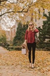 An Easy + Warm Preppy Thanksgiving Outfit