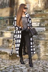 LONG CHECKED COAT & SHOPBOP BIG SALE!