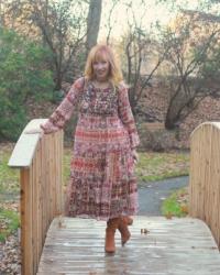 Boho Midi Dress & Over The Knee Boots: Perversion Of The Vegetables Day