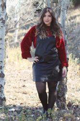 LEATHER PINAFORE