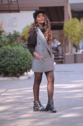 GRAY VEST+BOOTS WITH STRAPS