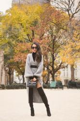 Autumn in NYC :: Cardigan sweater & Tall boots