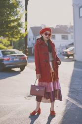 Holiday Dressing // Burberry Coat & Tiered Skirt