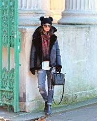 Black SHEEPSKIN  Coat