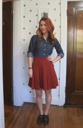 Completed: Wool Crepe Mirambell Skirt