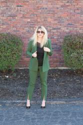 Bright Green Suit for the Holidays.