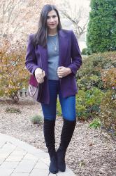{outfit} Over The Knee Boots & Oversized Blazers