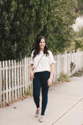 White Tee with a Flare!