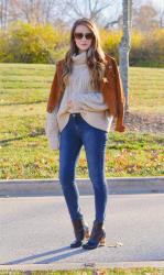 Suede & Cozy Knits + Hello Monday Linkup