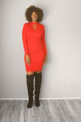 Pretty Tall Deal – Long Sleeve Knit Midi Dress