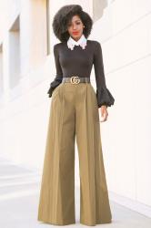 Long Bell Sleeve Top + Super Flare Pants