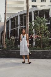 White Midi Dress In Miami