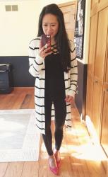 Long(ish) stripe cardigan