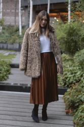 Fur and pleats