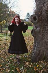 Outfit: Mistress of the Night [Hell Bunny Elvira Coat Review]