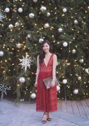 A Perfect Red Lace Dress for the Holidays