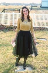 Thursday Fashion Files Link Up #140 – Velvet Paired with Tulle for the Holidays