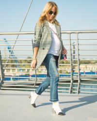 Maternity Style: Checked Blazer